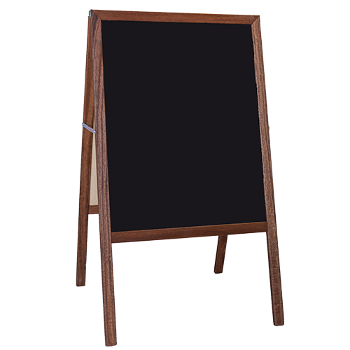 Flipside Stained White Dry-Erase/Black Chalkboard Marquee Easel, 42" x 24" (FLP 31210)