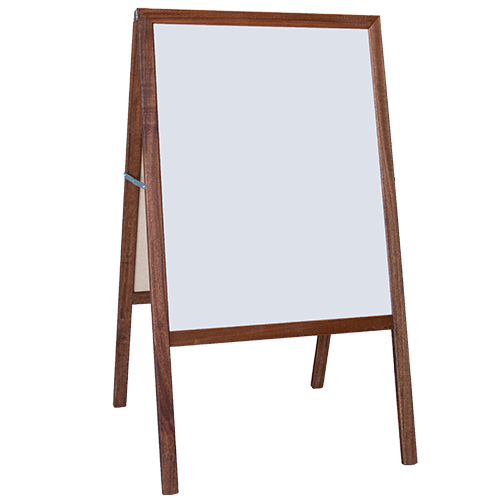 Flipside Stained White Dry-Erase/Black Chalkboard Marquee Easel, 42" x 24" (FLP 31210)