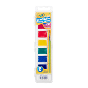 Crayola Watercolor Paints with Brush, 8 Count (53-0525)