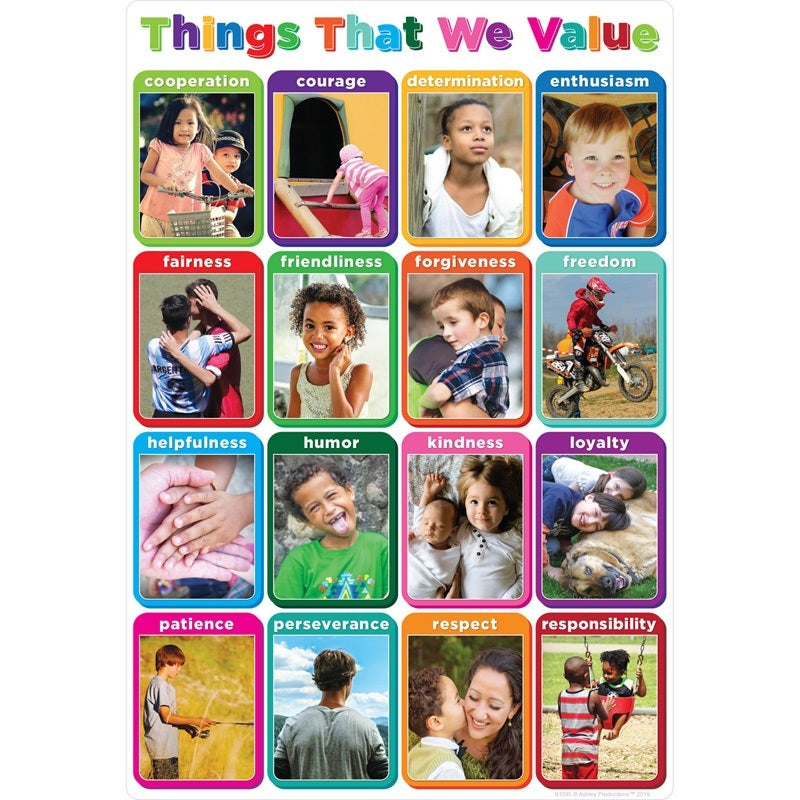 Ashley Smart Poly Chart Things We Value 13" X 19" (ASH91095)