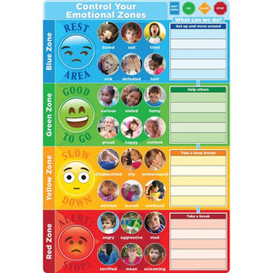 Ashley Smart Poly Chart CONTROL YOUR EMOTIONS 13" X 19" (ASH91096)