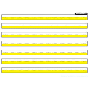 Ashley Smart Poly Dry Erase Mat 3/4" Handwriting Yellow, 13" X 9.5" (ASH95312)