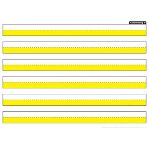 Ashley Smart Poly Dry Erase Mat 1" Handwriting Yellow, 13" X 9.5" (ASH95314)