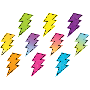 Teacher Created Brights 4Ever Lightning Bolts Accents, 30 Pieces (TCR 3927)