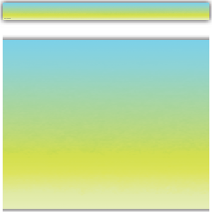 Teacher Created Aqua and Lime Color Wash Straight Border Trim (TCR 3931)