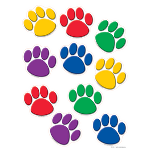 Teacher Created Resources Colorful Paw Print Accents (TCR 4114)