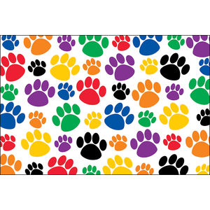 Teacher Created Colorful Paw Prints Postcards (TCR 4799)