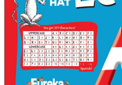 Eureka Dr. Seuss Cat in the Hat 4" Stripes Deco Letters (EU 487215)