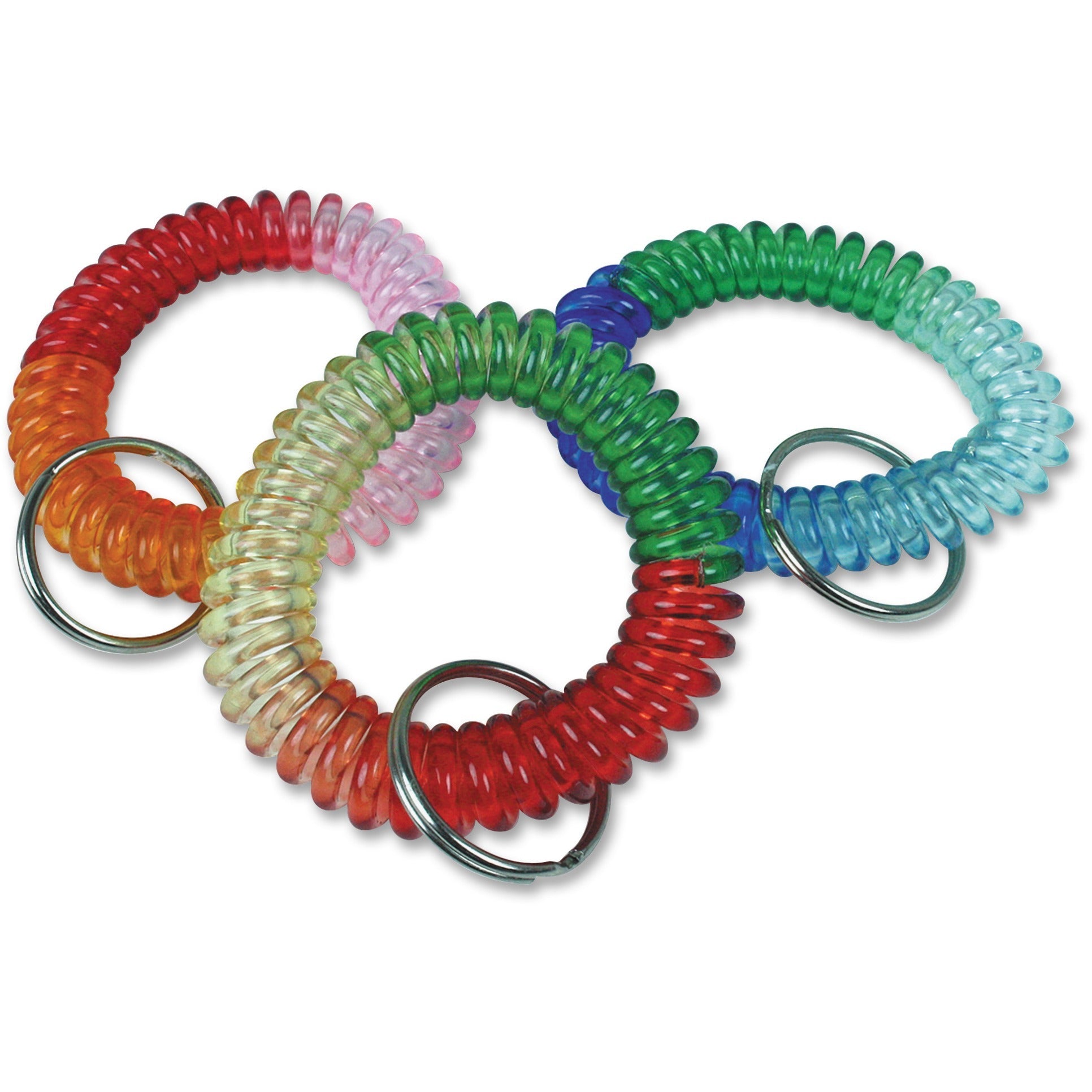 Amazon.com : Hedume 30 Pack Wrist Coil, 10-Colors Plastic Wristband,  Elastic Stretchable Spiral Bracelet, Key Ring Key Chain for Gym, Pool, ID  Badge, Outdoor Sports, Office, Workshop, Shopping Mall, Sauna : Office  Products