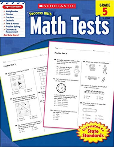 Scholastic Success with MATH TESTS Grade 5 Activity Book (S520064)