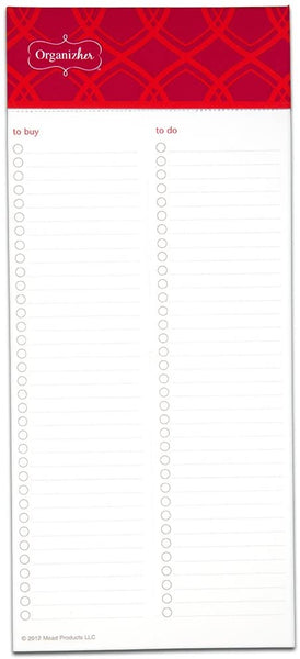Mead Organizher To Do Notepad, 75 Sheets, 4" x 9" (1WUN20438)
