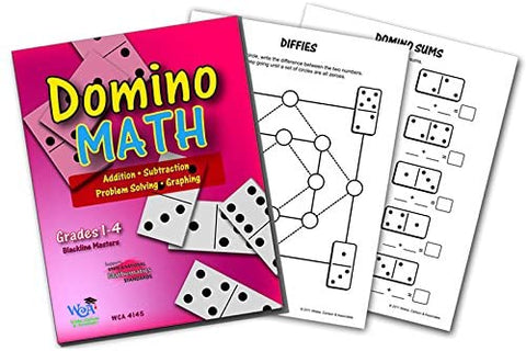 Learnig Advantage WCA Domino Math Workbook, Add, Sub, Problem Solving & Graphing Grades 1-4 (4145)