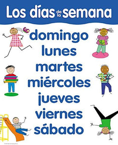 Creative Teaching Los Dias De La Semana Spanish Basic Skills Chart (CTP 5789)