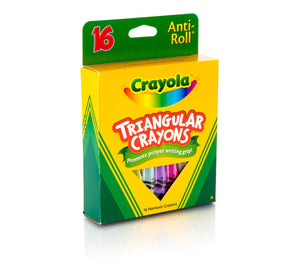 Crayola Anti-Roll Triangular Crayons 16 Count, Assorted Colors (52-4016)