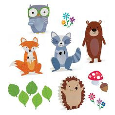 Creative Teaching Stand-Up Woodland Friends Bulletin Board,15 Pieces (CTP10204)