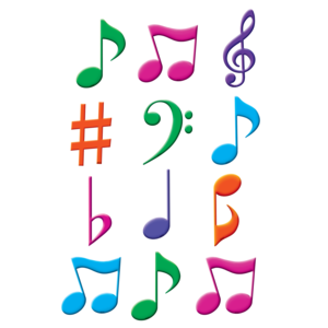 Teacher Created Musical Notes Mini Accents (TCR 5482)