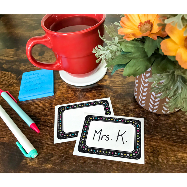 Teacher Created Chalkboard Brights Name Tags/Labels, 3½" x 2½" (TCR 5623)