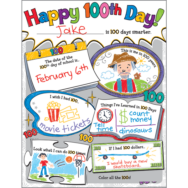 Teacher Created Happy 100th Day Poster Pack (TCR 5640)