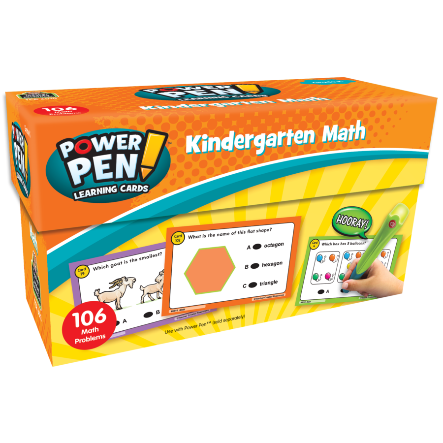Teacher Created Power Pen Learning Cards KINDERGARTEN MATH (6010)