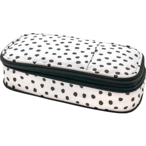 Teacher Created Black Painted Dots on White Pencil Case (TCR 6124)