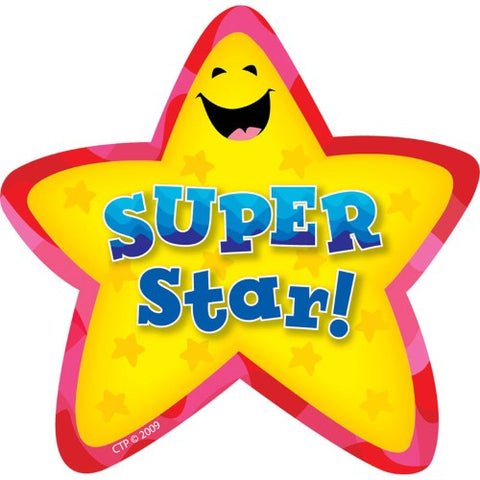 Creative Teaching Press Super Star Adhesive Badges, 36 Pack Stickers (CTP 1070)