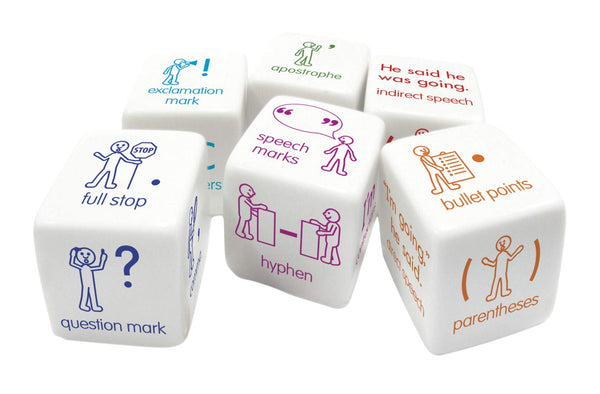 Junior Learning PUNCTUATION DICE  to Use In Sentences, Set of 6 (JL 532)