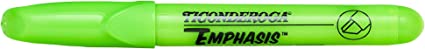 Ticonderoga Emphasis Fluorescent Highlighters, Desk Style, Chisel Tip, Green, 12-Pack (X 47068)