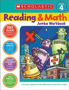 Scholastic Reading & Math Jumbo Workbook Grade 4  (786034)