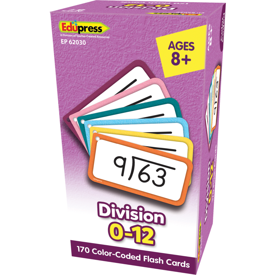 Edupress Division Flash Cards - All Facts 0-12, 170 Cards (EP 62030)