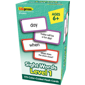 Edupress Sight Words Flash Cards - Level 1, 170 Cards (EP 62031)
