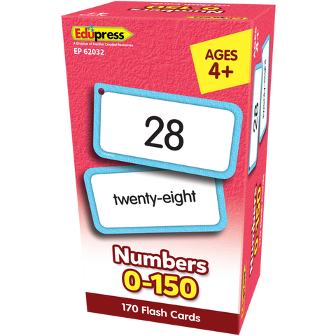 Edupress Numbers 0-150 Flash Cards, 170 Cards (EP 62032)