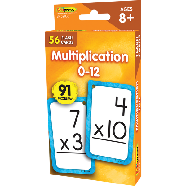 Edupress Multiplication 0-12 Flash Cards, 56 Cards (EP 62035)