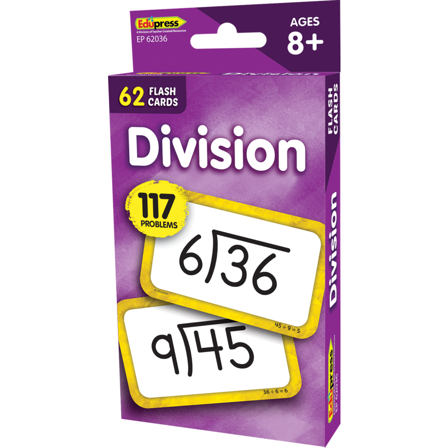 Edupress Division (Facts 0-10) Flash Cards., 62 Cards (EP 62036)