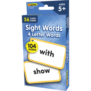 Edupress Sight Words Flash Cards - 4 Letter Words, 56 Cards (EP 62040)