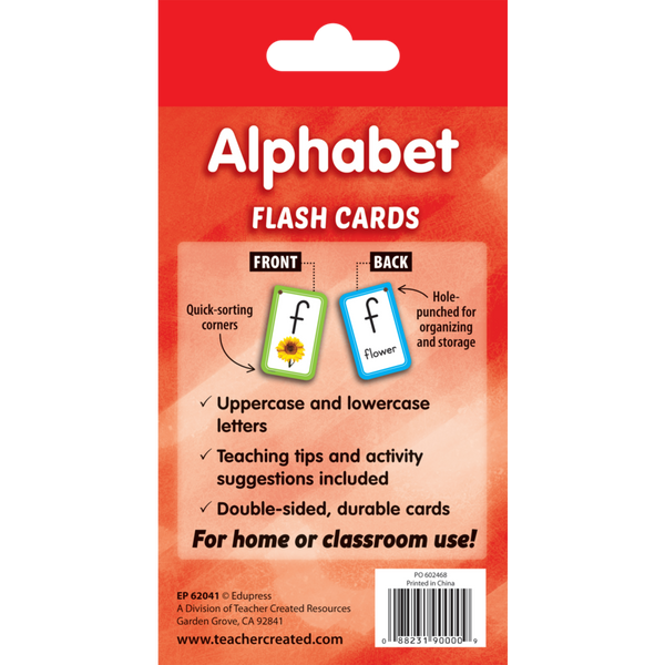 Edupress Alphabet ABC's Flash Cards, 56 Cards (EP 62041)
