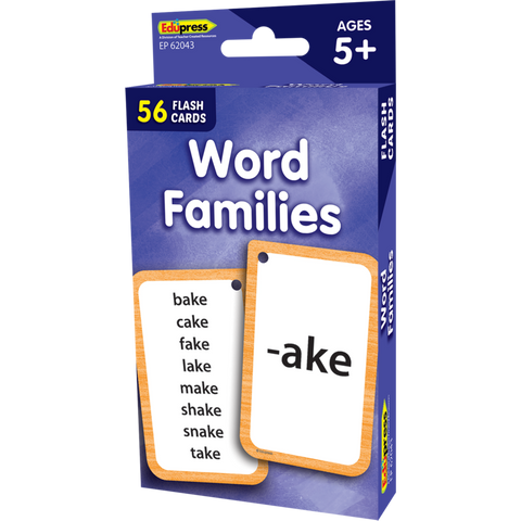 Edupress Word Families Flash Cards, 56 Cards (EP 62043)