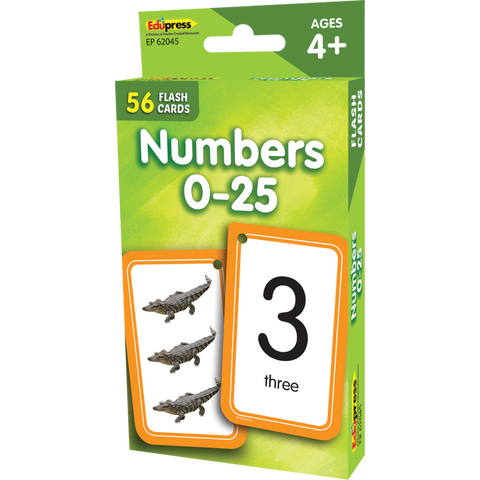 Edupress Numbers 0-25 Flash Cards, 56 Cards (EP 62045)