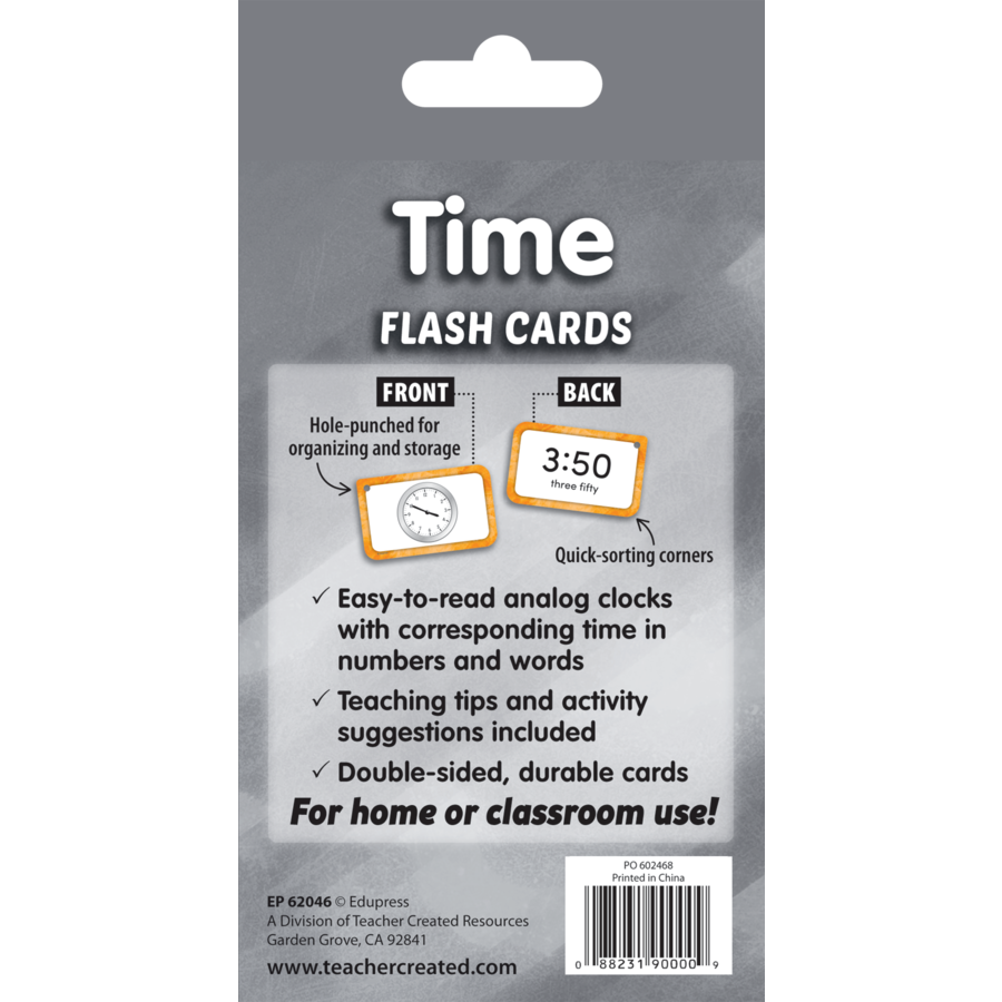 Edupress Time Flash Cards, 56 Cards (EP 62046) – Ramrock School ...