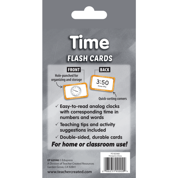 Edupress Time Flash Cards, 56 Cards (EP 62046)