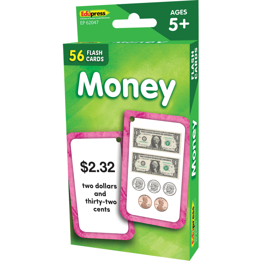 Edupress Money Flash Cards, 56 Cards (EP 62047)