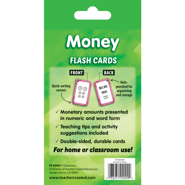 Edupress Money Flash Cards, 56 Cards (EP 62047)