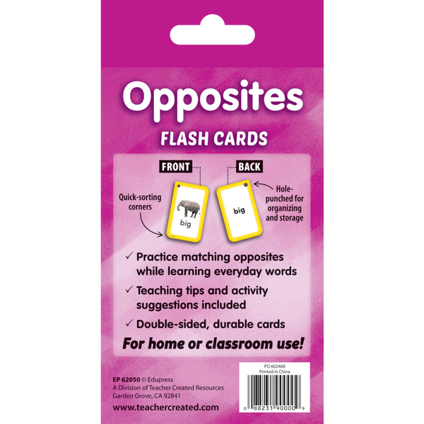 Edupress Opposites Flash Cards, 56 Cards (EP 62050)