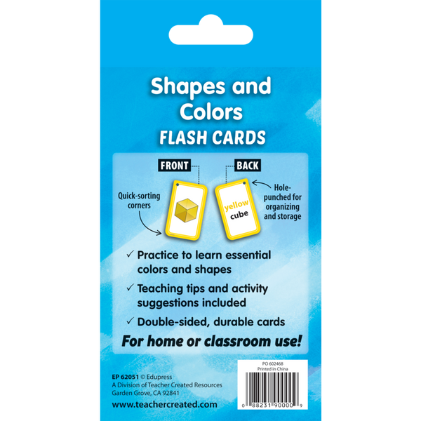 Edupress Shapes and Colors Flash Cards, 56 Cards (EP 62051)