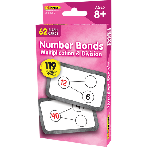 Edupress Number Bonds Flash Cards - Multiplication and Division, 62 Cards (EP 62055)