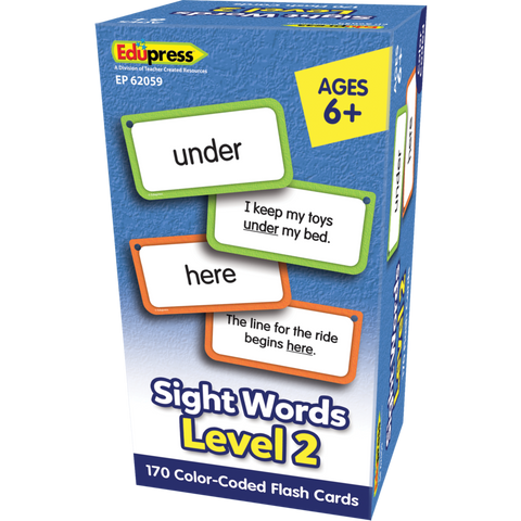 Edupress Sight Words Flash Cards - Level 2, 170 Cards (EP 62059)