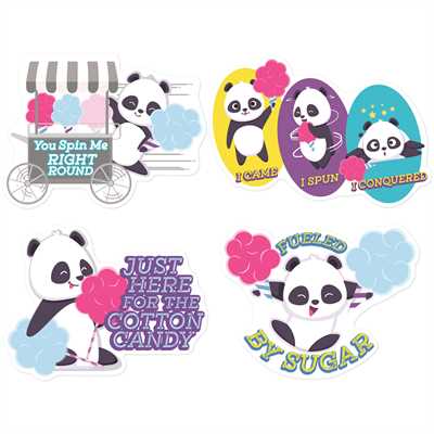 Eureka Jumbo Scented Cotton Candy Stickers, Pack of 12 (EU 628009)