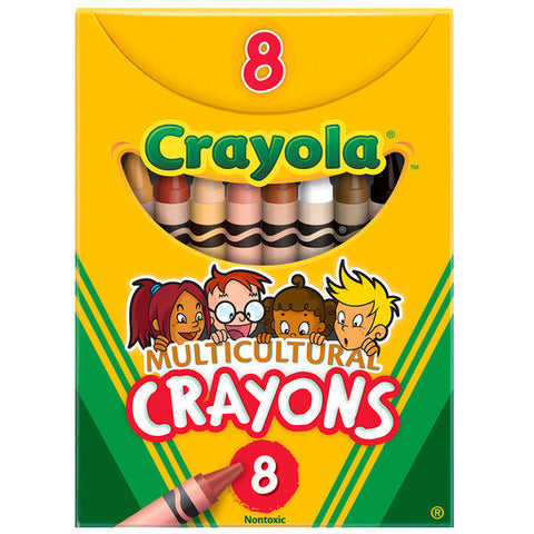 Crayola Multicultural Crayons, 8 Count (52-008W)