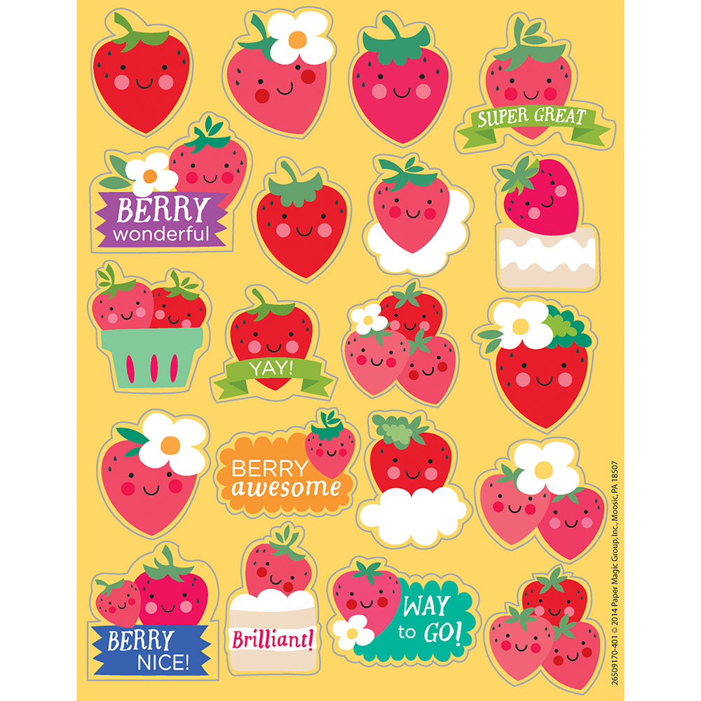Eureka Strawberry Scented Stickers, Pack of 80 (EU 650917)