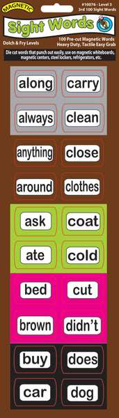 Ashley Die-Cut Magnetic SIGHT WORDS, Level 3 (ASH10076)