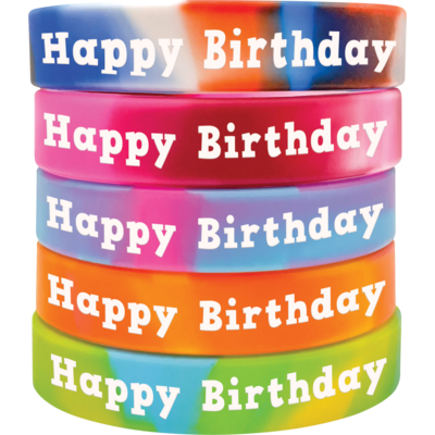 Teacher Created Tie-Dye Happy Birthday Wristbands (TCR 6565)